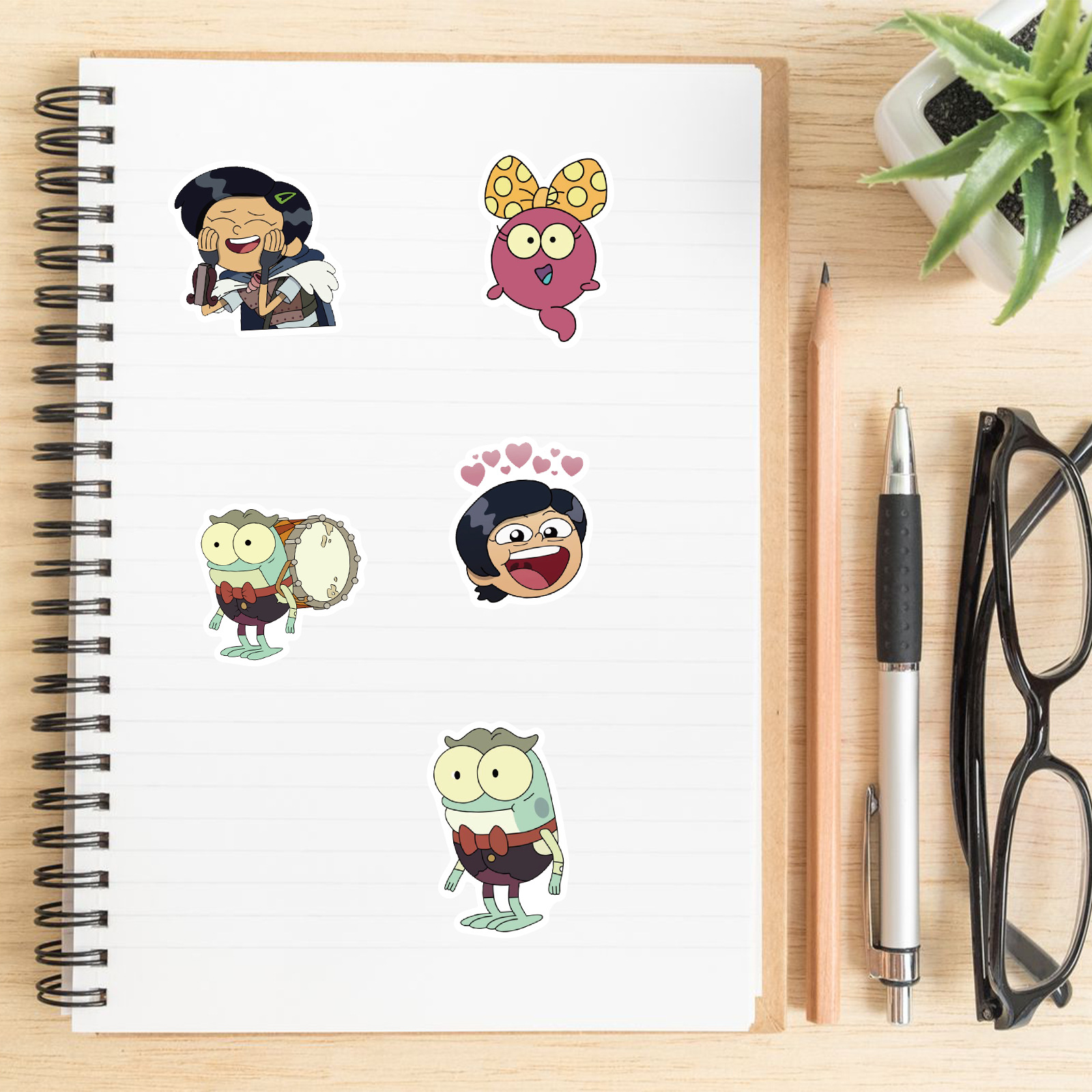 50Pcs Cartoon Anime Amphibia Sticker Graffiti Stickers for DIY Luggage Laptop Skateboard Motorcycle Bicycle Stickers