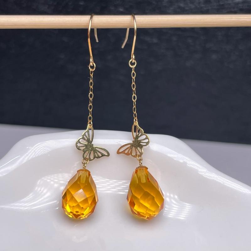 Dangle & Chandelier Shilovem 18k Yellow Gold Citrine Drop Earrings Fine Jewelry Women Party Classic Plant Christmas Gift 8 11mm Myme0811588j
Dangle & Chandelier Shilovem 18k Yellow Gold Citrine Drop Earrings Fine Jewelry Women Party Classic Plant Christmas Gift 8 11mm Myme0811588j