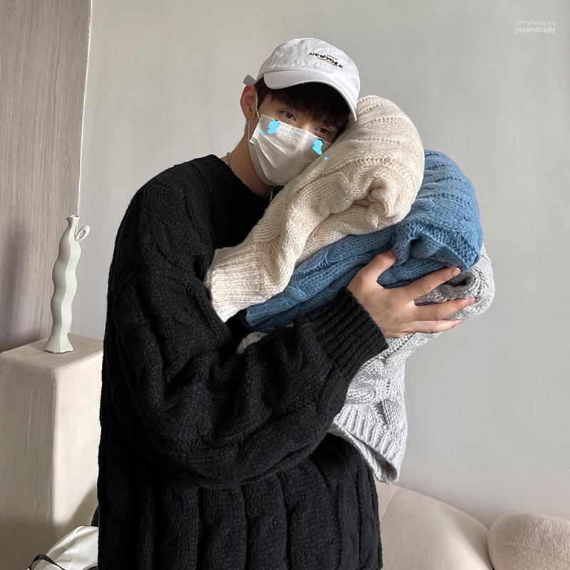 Men's Sweaters Korean Styles Thick Warm Oversized Twisted Knitting Design Casual Pullovers Autumn Winter Male Tops Time22, Black
Men's Sweaters Korean Styles Thick Warm Oversized Twisted Knitting Design Casual Pullovers Autumn Winter Male Tops Time22, Black