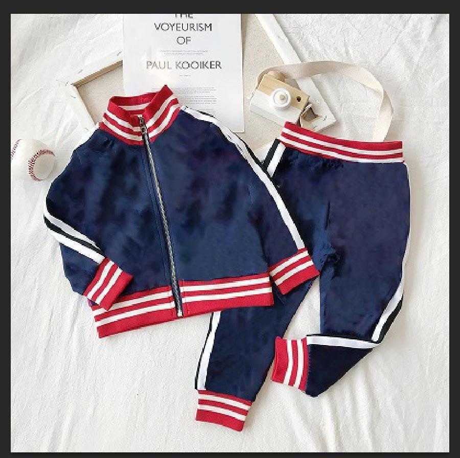 Kids Fashion Tracksuits Letter Printed Jackets Pants Two Pieces Set Boys Girls Casual Sport Style Clothing Suit Child Clothes