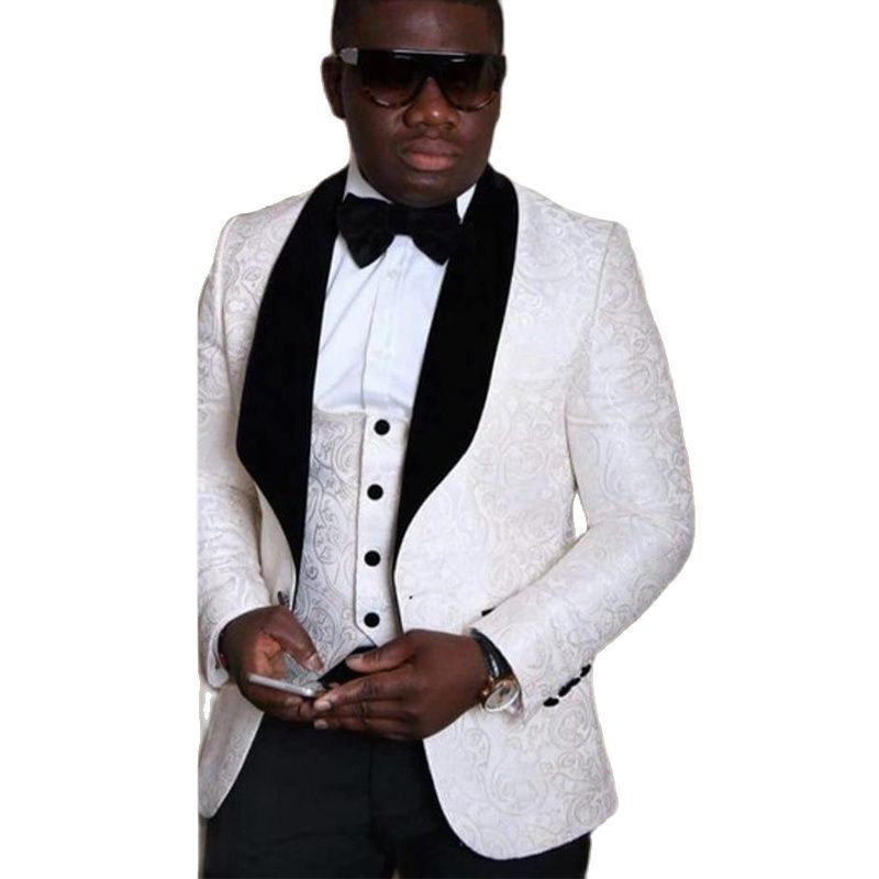 Floral Pattern Wedding Tuxedo for Groom White and Black Slim Fit Men Suits Shawl Lapel Custom African Male Fashion Costume 220407, Full black
Floral Pattern Wedding Tuxedo for Groom White and Black Slim Fit Men Suits Shawl Lapel Custom African Male Fashion Costume 220407, Full black