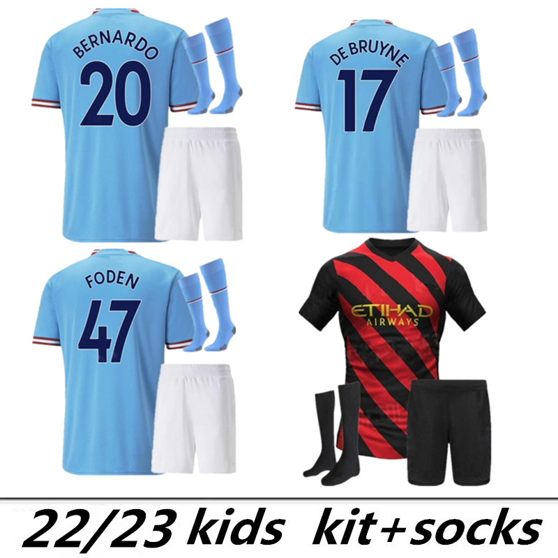 2022 kids kit 22 23 HAALAND GREALISH soccer jersey G. JESUS STERLING FERRAN DE BRUYNE FODEN MANS CITIES 2022 2023 MAHREZ football shirt boy socks
2022 kids kit 22 23 HAALAND GREALISH soccer jersey G. JESUS STERLING FERRAN DE BRUYNE FODEN MANS CITIES 2022 2023 MAHREZ football shirt boy socks