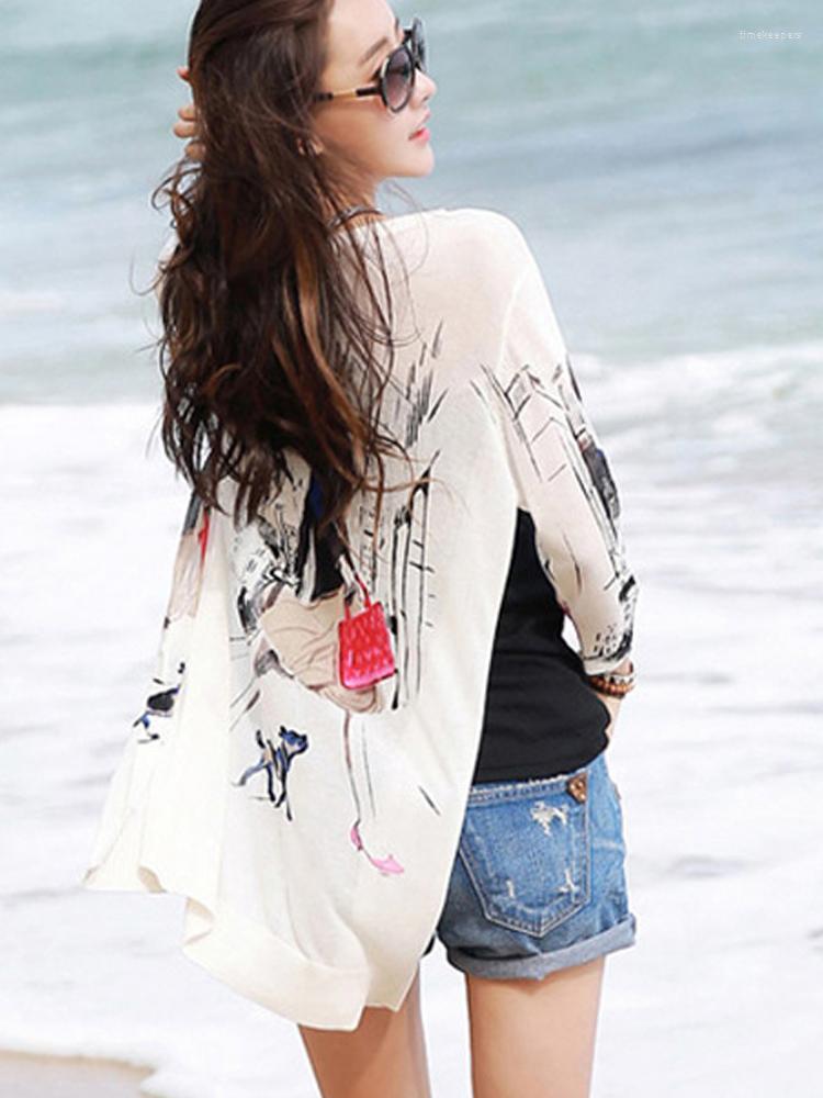 Women's Knits & Tees Spring Outer Wear Thin Knitted Cardigan Women Long Sweater Sunscreen Shirt Coat Korean Fashion V Neck Ice Silk Summer 2, White
Women's Knits & Tees Spring Outer Wear Thin Knitted Cardigan Women Long Sweater Sunscreen Shirt Coat Korean Fashion V Neck Ice Silk Summer 2, White