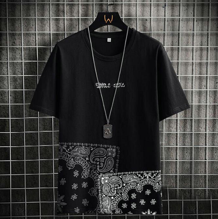 Fashion Mens Printed T Shirt 2025 Summer Short Sleeve Men's Tee Tops Casual Cotton Shirt Men Clothes
