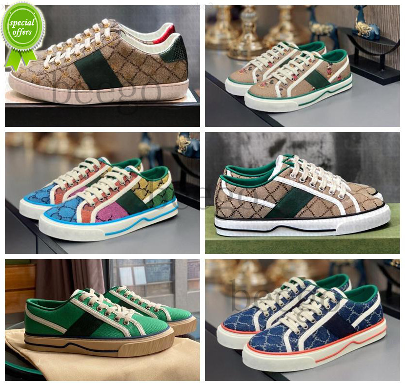 N2022 Tennis 1977 Canvas Casual shoes Luxurys Designer Womens Shoe Italy Green And Red Web Stripe Rubber Sole for Stretch Cotton Low platform, No.1
N2022 Tennis 1977 Canvas Casual shoes Luxurys Designer Womens Shoe Italy Green And Red Web Stripe Rubber Sole for Stretch Cotton Low platform, No.1