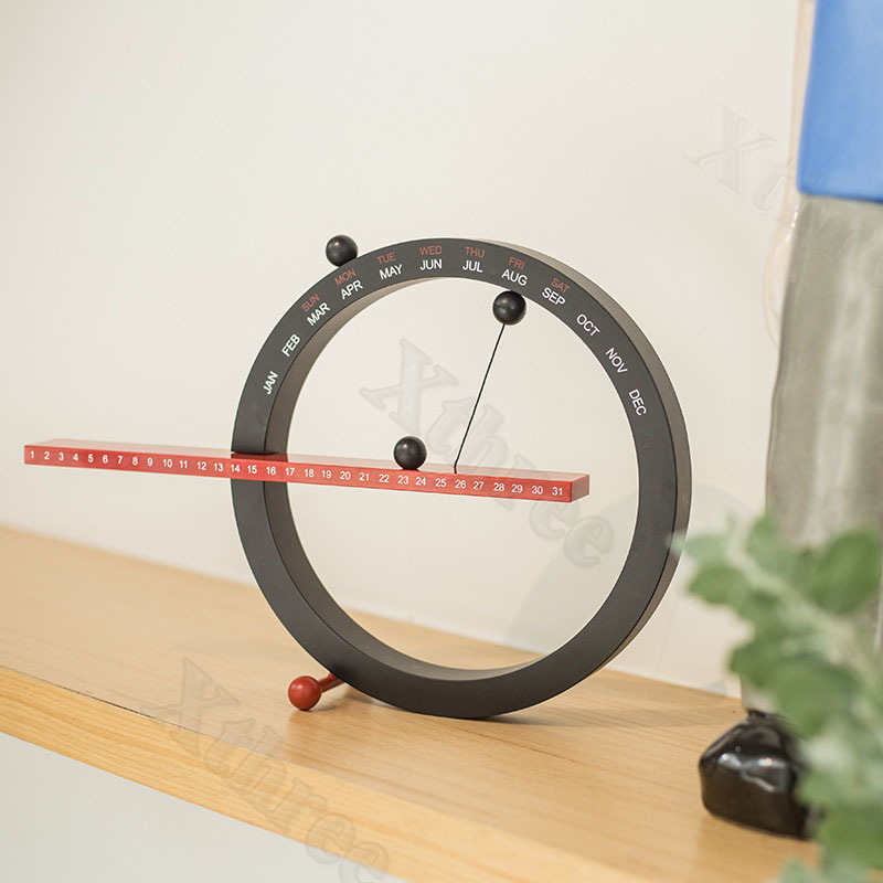 Creative Magnetic Ball Clock Perpetual Wall Calendar Novelty Home Decor European Style Living Room Bedroom Ornaments