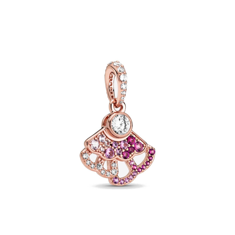 New 925 Sterling Silver Fashion Pendant For S925 Snake Jewelry Exquisite Rose Gold Lucky Clover Pendant Flower Collection Beads
