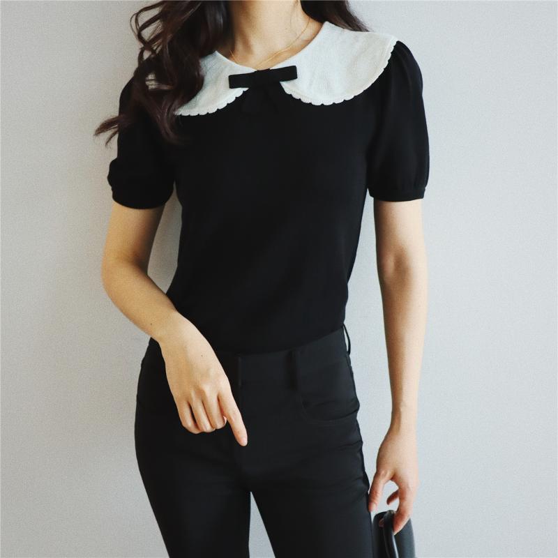 Women' Blouses & Shirts Korean Fashion Summer Clothes For Women 2022 Casual Elegant Bow Short Sleeve Womens And TopsWomen, Tops
Women' Blouses & Shirts Korean Fashion Summer Clothes For Women 2022 Casual Elegant Bow Short Sleeve Womens And TopsWomen, Tops