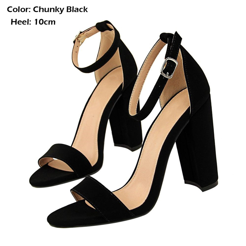 EOEODOIT Charming Shoes Women High Heel Sandals Stiletto Pumps Summer Sandals Ankle Buckle Wedding Party Heels Shoes 10cm 8cm 220506
