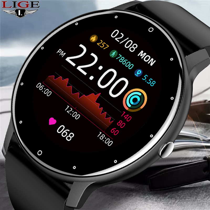 LIGE 2022 New Smart Watch Men Full Touch Screen Sport Fitness Watch IP67 Waterproof Bluetooth For Android ios smartwatch Men+box
LIGE 2022 New Smart Watch Men Full Touch Screen Sport Fitness Watch IP67 Waterproof Bluetooth For Android ios smartwatch Men+box