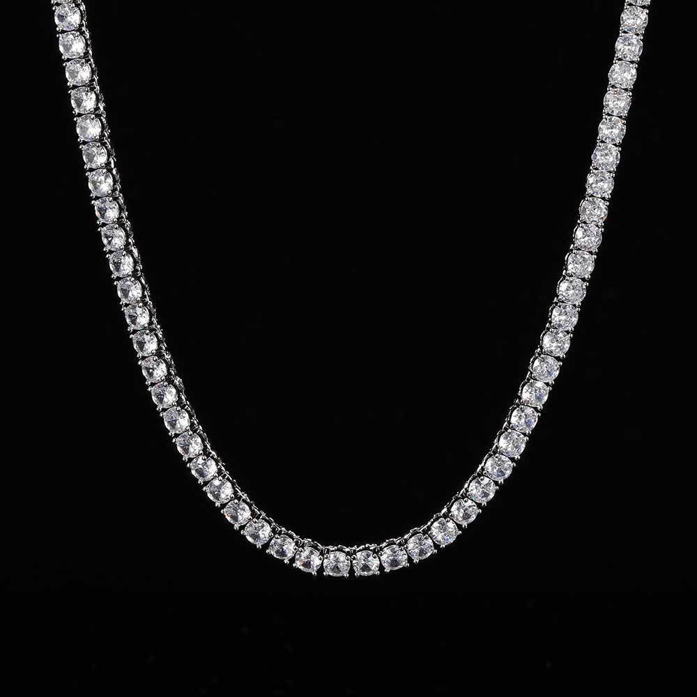 Tennis Chain Hip Hop Jewelry Zirconia Stones Necklace women men 3mm 4mm 5mm 6mm Gold and Sier Iced Out Necklaces