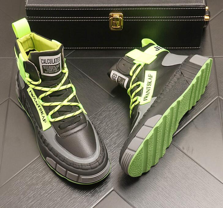 Designer Men Punk hip hop hight Top Shoes sneakers platform sport increase Loafers flat heel round Toe Lace-Up Fashion Internet celebrity Travel Casual boot shoes, White
Designer Men Punk hip hop hight Top Shoes sneakers platform sport increase Loafers flat heel round Toe Lace-Up Fashion Internet celebrity Travel Casual boot shoes, White