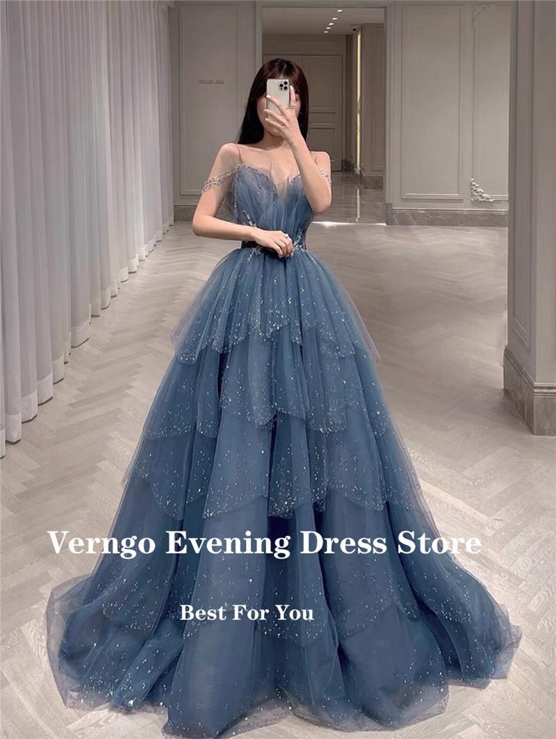 Party Dresses Verngo 2022 Sparkly Dusty Blue Tulle Layered Skirt Prom Spaghetti Straps Sweetheart 3D Flowers Sequin Long Evening GownParty, Purple
Party Dresses Verngo 2022 Sparkly Dusty Blue Tulle Layered Skirt Prom Spaghetti Straps Sweetheart 3D Flowers Sequin Long Evening GownParty, Purple