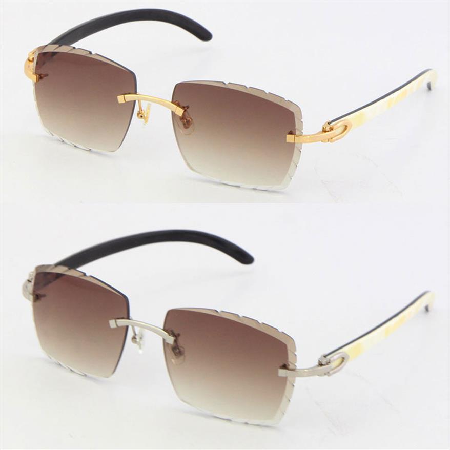New Rimless Vintage luxury designer Sunglasses Original White Mix Black Buffalo Horn diamond cut Lens glasses male and female gold280o
New Rimless Vintage luxury designer Sunglasses Original White Mix Black Buffalo Horn diamond cut Lens glasses male and female gold280o