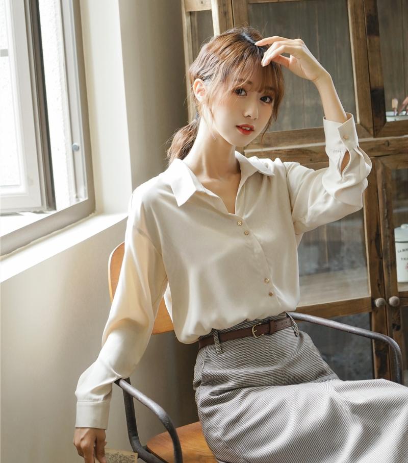 Women' Blouses & Shirts CMAZ Spring And Autumn Style French Design Sense Niche Shirt Long Sleeve Fashion Women, Apricot
Women' Blouses & Shirts CMAZ Spring And Autumn Style French Design Sense Niche Shirt Long Sleeve Fashion Women, Apricot