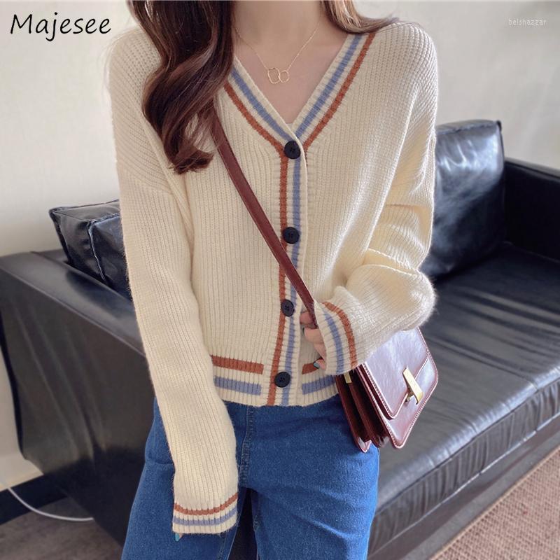 Women' Knits & Tees Women Cardigans Autumn V-neck Loose Long Sleeve Patchwork Sweet Girls Korean Style All-match Tops Harajuku Knitting, Apricot m13
Women' Knits & Tees Women Cardigans Autumn V-neck Loose Long Sleeve Patchwork Sweet Girls Korean Style All-match Tops Harajuku Knitting, Apricot m13