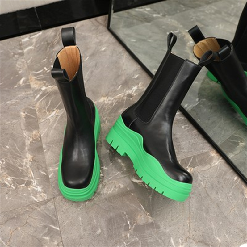 NEW Designer Luxury Half Boots Genuine Calfskin Soft Midsoles Shoes Rain boots make your legs look slimmer Size 34-40