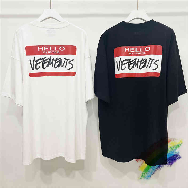 Hello my name is vetements t shirt male woman high quality heavy fabric vetements t oversize tops vtm short sleeve
Hello my name is vetements t shirt male woman high quality heavy fabric vetements t oversize tops vtm short sleeve
