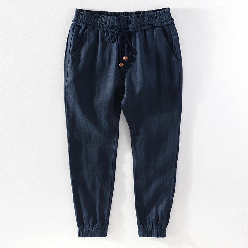 Men's Pants Men Linen Ankle-length Drawstring Elastic Waist Bunch Of Foot Solid Color Vintage Casual Trousers Male Wild
Men's Pants Men Linen Ankle-length Drawstring Elastic Waist Bunch Of Foot Solid Color Vintage Casual Trousers Male Wild
