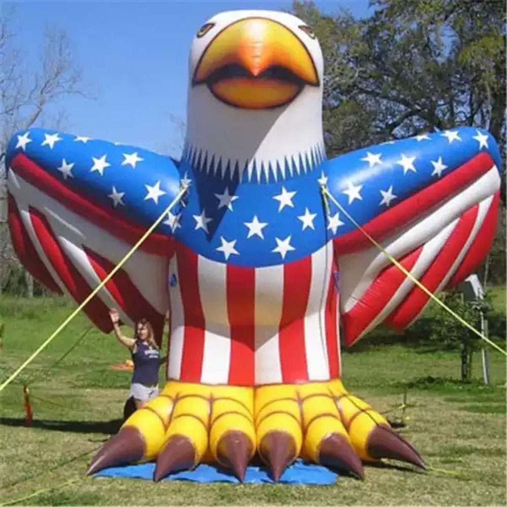Outdoor Giant Inflatable Eagle Model Hawk Animal Cartoon Mascot Balloon For Advertising
