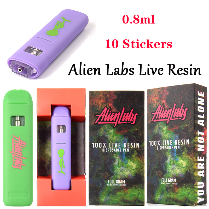 10 Strains Stickers Green Purple AlienLabsLiveResin E Cigarettes Disposable Vape Pen 0.8ml Empty Carts 350mAh Battery Preheat Starter Kits With Box
10 Strains Stickers Green Purple AlienLabsLiveResin E Cigarettes Disposable Vape Pen 0.8ml Empty Carts 350mAh Battery Preheat Starter Kits With Box