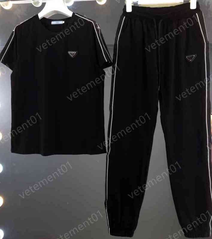Womens Two Piece Pants Black Crew Neck Short-sleeved T-shirt With Triangle Pattern And Trousers 2 Piece Sets Luxury Designer Tracksuits Women Clothing 0912, 11
Womens Two Piece Pants Black Crew Neck Short-sleeved T-shirt With Triangle Pattern And Trousers 2 Piece Sets Luxury Designer Tracksuits Women Clothing 0912, 11
