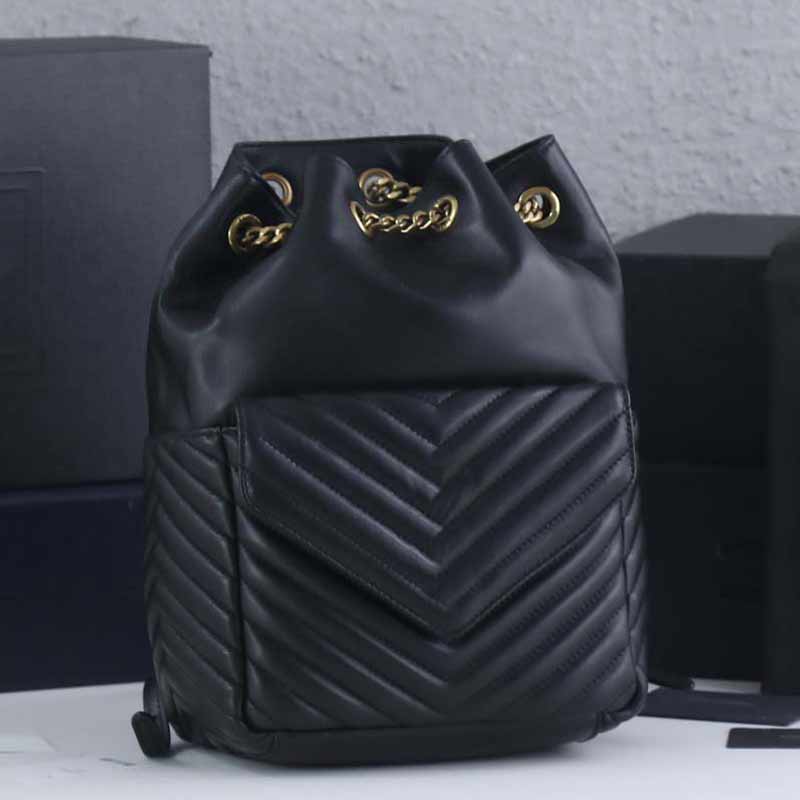 Joe Quilted Backpack Bucket Bag Women Shoulder Bags Genuine Leather Bronze Chain Adjustable Strap Black Back Pack Handbags Purse Exterior Pocket
Joe Quilted Backpack Bucket Bag Women Shoulder Bags Genuine Leather Bronze Chain Adjustable Strap Black Back Pack Handbags Purse Exterior Pocket