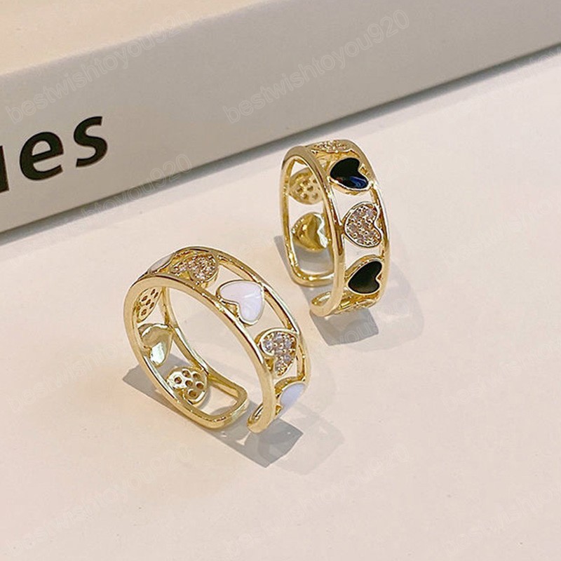 INS Adjustable Crystal Wedding Ring Party Jewelry Gift Open Ring For Ladies Gold Color Elegant Hollow Out Heart Rings
INS Adjustable Crystal Wedding Ring Party Jewelry Gift Open Ring For Ladies Gold Color Elegant Hollow Out Heart Rings
