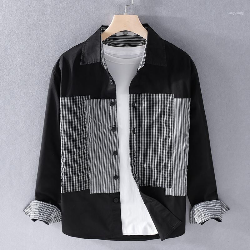 Spring Stitching Plaid Shirt Men Brand Casual Shirts For Cotton Black Mens Fashion Male Chemise Tops Men's
Spring Stitching Plaid Shirt Men Brand Casual Shirts For Cotton Black Mens Fashion Male Chemise Tops Men's