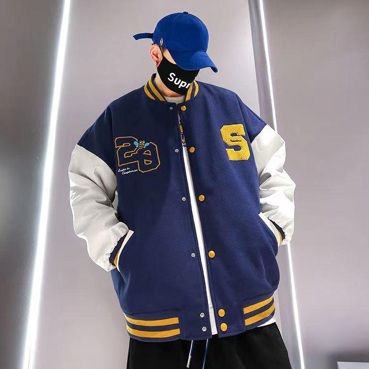 Men's Jackets Autumn Letter Embroid Varsity Baseball Uniform For Men Oversize Letterman Streetwear Casual Loose Vintage Bomber CoatsMen's, Black
Men's Jackets Autumn Letter Embroid Varsity Baseball Uniform For Men Oversize Letterman Streetwear Casual Loose Vintage Bomber CoatsMen's, Black