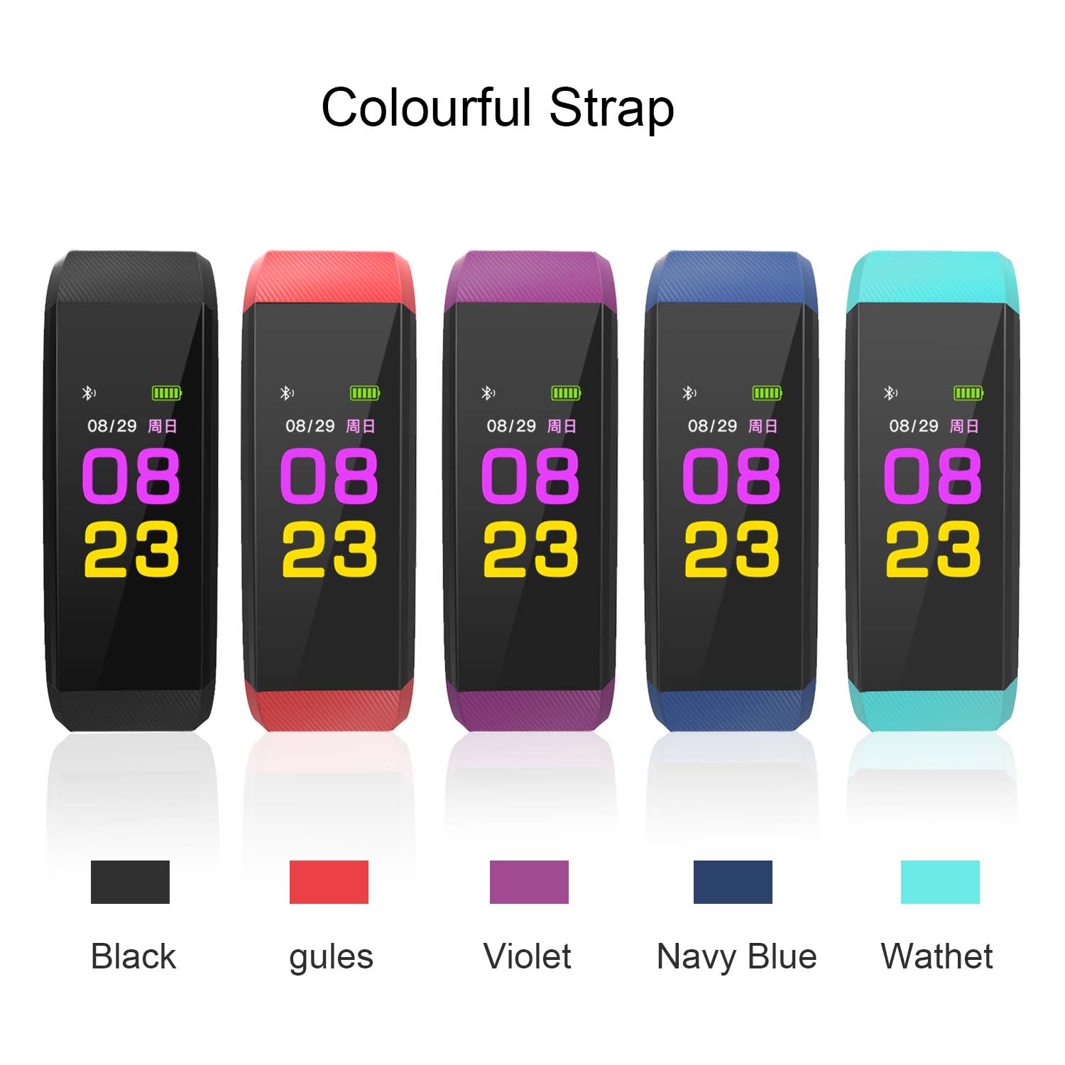 Heart Rate Fit Bit Wristbands 115plus Smartwatch Smart Band 115 Plus TFT Color Screen Watch Bracelet 115 Plus6092552