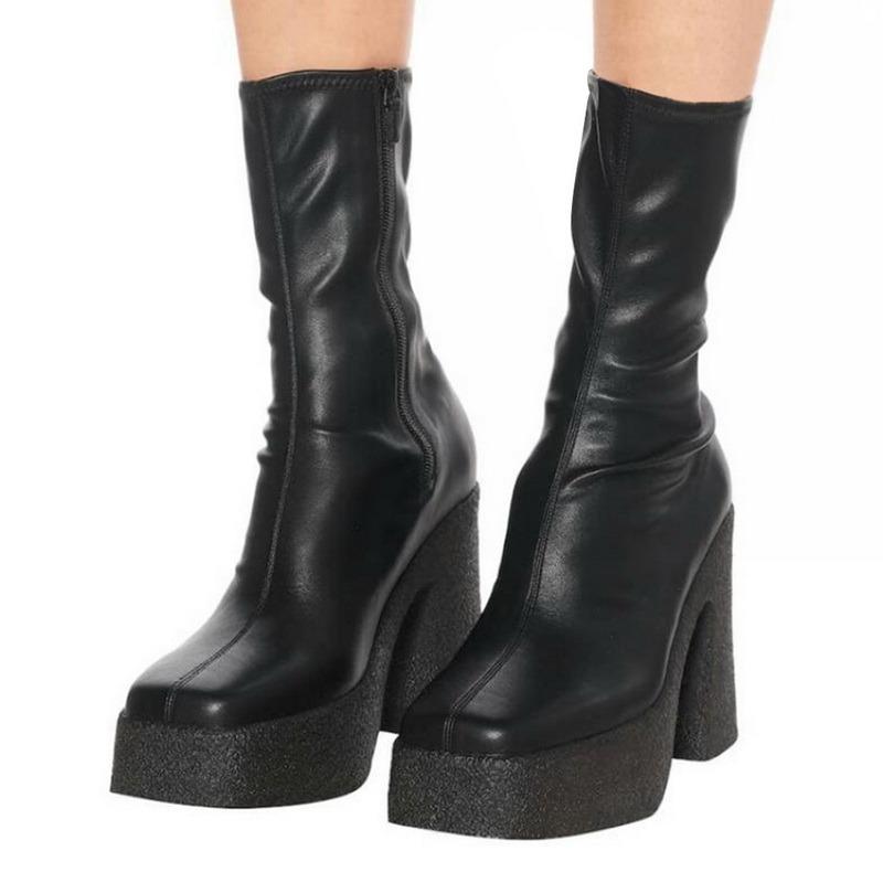 Boots 2022 Brand Women Autumn Winter Warm Sexy High Heels Platform Black White Zipper Shoes Woman Ankle Big Size 35-42, B-flock
Boots 2022 Brand Women Autumn Winter Warm Sexy High Heels Platform Black White Zipper Shoes Woman Ankle Big Size 35-42, B-flock
