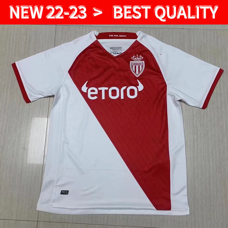22 23 maillots AS Monaco FC home Soccer Jerseys BEN YEDDER JOVETIC GOLOVIN 2022 2023 GEUBBELS GELSON.M Men Kids maillot de foot Flocage JORGE 20 Football Shirt