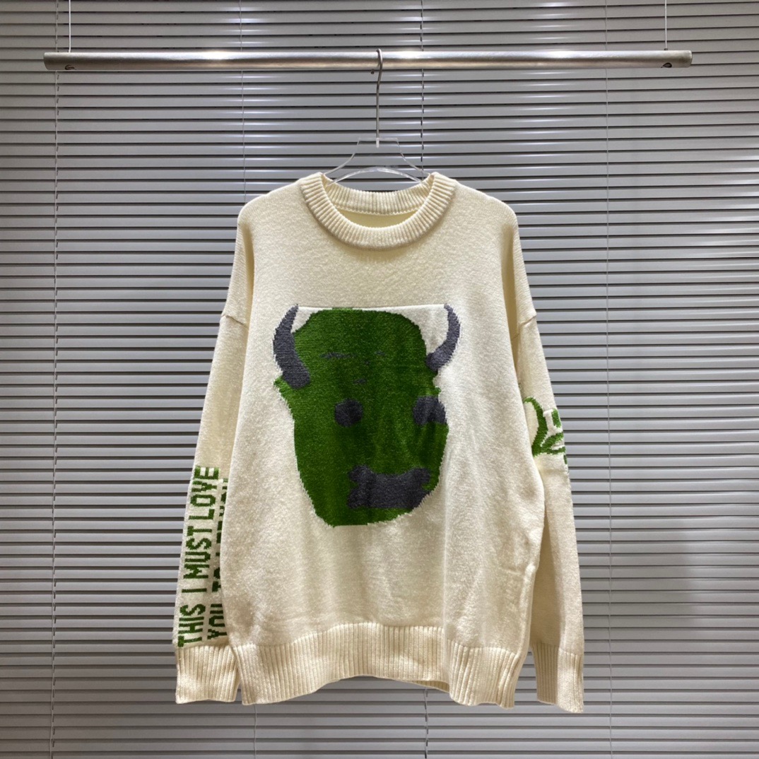 New AOP jacquard letter knitted sweater in autumn / winter 2023acquard knitting machine e Custom jnlarged detail crew neck cotton q66R8y7, White
New AOP jacquard letter knitted sweater in autumn / winter 2023acquard knitting machine e Custom jnlarged detail crew neck cotton q66R8y7, White