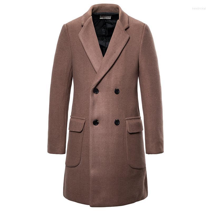Men's Wool & Blends Coat Winter Men Double Breasted Long Trench Casual Thick Pea Woolen Jacket Abrigo Hombre Kend22, Brown
Men's Wool & Blends Coat Winter Men Double Breasted Long Trench Casual Thick Pea Woolen Jacket Abrigo Hombre Kend22, Brown