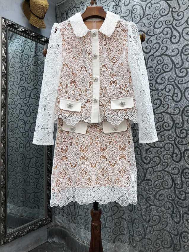 Work Dresses Women Fashion Suit Hollow Water Soluble Short Coat Slim Skirt 2-piece Set 814Work
Work Dresses Women Fashion Suit Hollow Water Soluble Short Coat Slim Skirt 2-piece Set 814Work