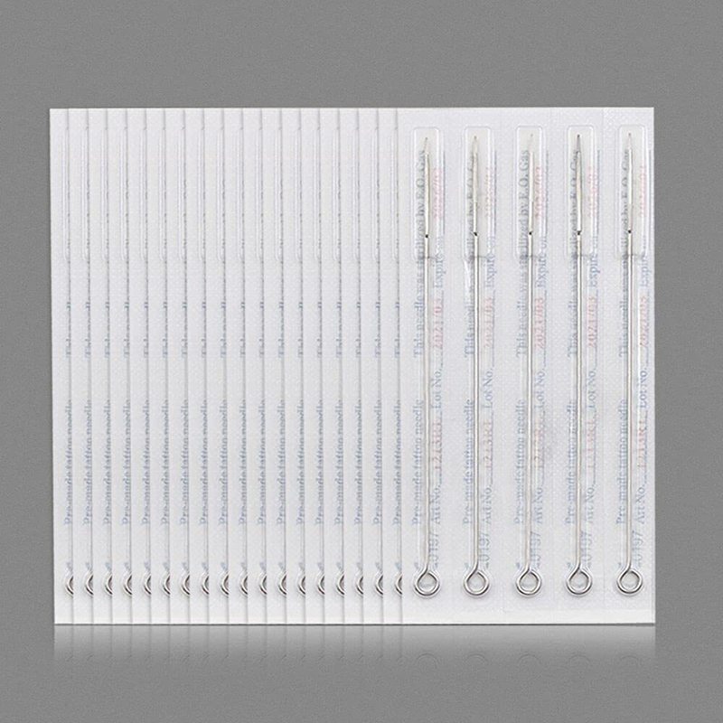 50 Pcs 3RL 5RL 7RL 9RL 11RL Size Tattoo Needles + 50pcs 3/5/7/9/11RT White Disposable Tips Kit Free 220316