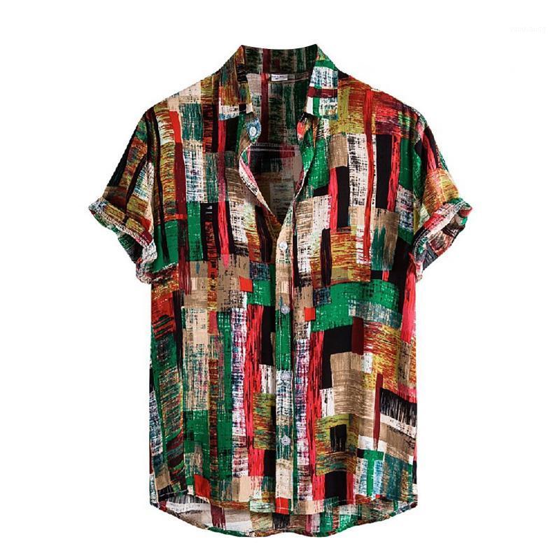Summer Men Hawaiian Shirt Geometric Print Short Sleeve Turn-down Neck Button Casual Beach Shirts 2022 Streetwear M-3XL Men's
Summer Men Hawaiian Shirt Geometric Print Short Sleeve Turn-down Neck Button Casual Beach Shirts 2022 Streetwear M-3XL Men's