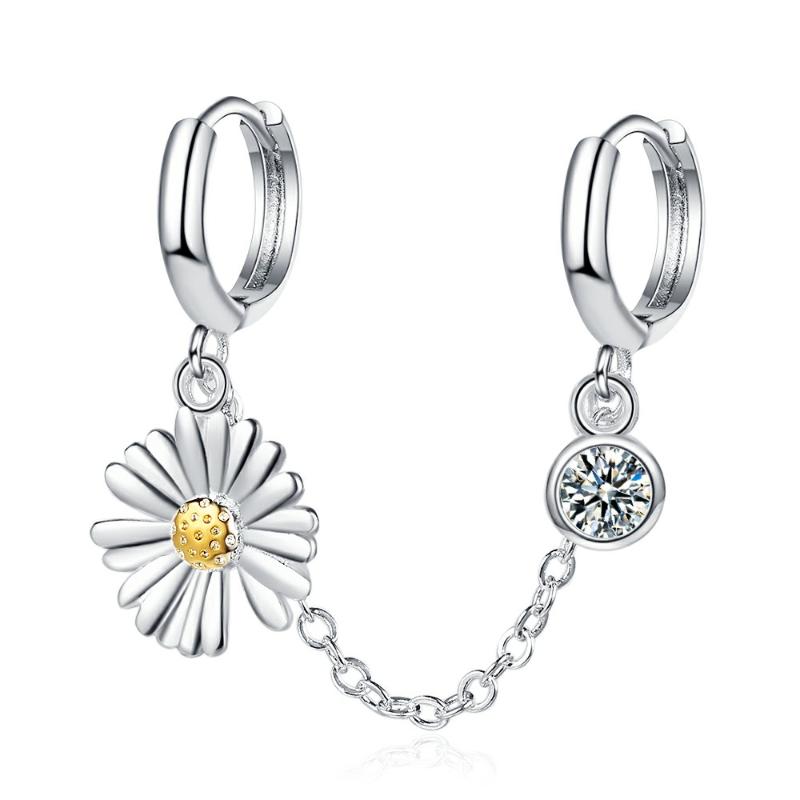 Hoop & Huggie S925 Silver Sparkling Flower Zircon Circular Small Earrings Women Simple Double Ear Hole Earring Fashion JewelryHoop
Hoop & Huggie S925 Silver Sparkling Flower Zircon Circular Small Earrings Women Simple Double Ear Hole Earring Fashion JewelryHoop