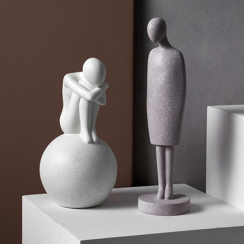 Statue Decoration Home Accessories Resin Abstract Sculpture Modern Art Couple Model Office Desk Decor Figurines for Living Room