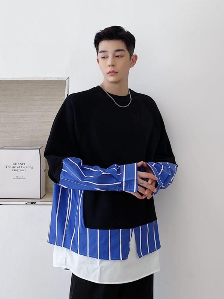 Men's Hoodies & Sweatshirts Autumn Men's Korean Loose Fake Two Piece Tops Splicing Round Neck Sweater Trend Long Sleeve Sweatshirt WearM, White
Men's Hoodies & Sweatshirts Autumn Men's Korean Loose Fake Two Piece Tops Splicing Round Neck Sweater Trend Long Sleeve Sweatshirt WearM, White