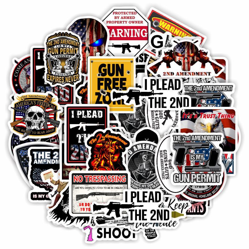 50pcs US 2nd Amendment Stickers Skate Accessories American Act Bill Aesthetic Vinyl Waterproof Sticker For Skateboard Laptop Luggage Car Decals Party Decor
50pcs US 2nd Amendment Stickers Skate Accessories American Act Bill Aesthetic Vinyl Waterproof Sticker For Skateboard Laptop Luggage Car Decals Party Decor