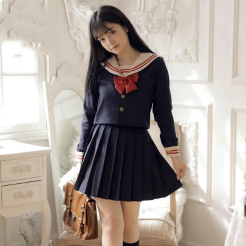 Clothing Sets Girls Uniform Sailor Suit JK School Uniforms Tops Pleated Skirt Student ClothesClothing, Long sleeves suit
Clothing Sets Girls Uniform Sailor Suit JK School Uniforms Tops Pleated Skirt Student ClothesClothing, Long sleeves suit