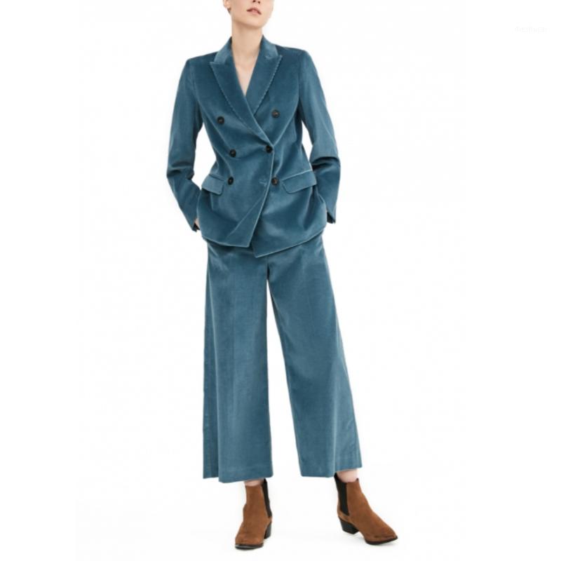 Women's Two Piece Pants 2022 Velvet Suit Cyan Double Breasted Blazer Long Sleeve Woman Office Autumn Latest Design, Black
Women's Two Piece Pants 2022 Velvet Suit Cyan Double Breasted Blazer Long Sleeve Woman Office Autumn Latest Design, Black