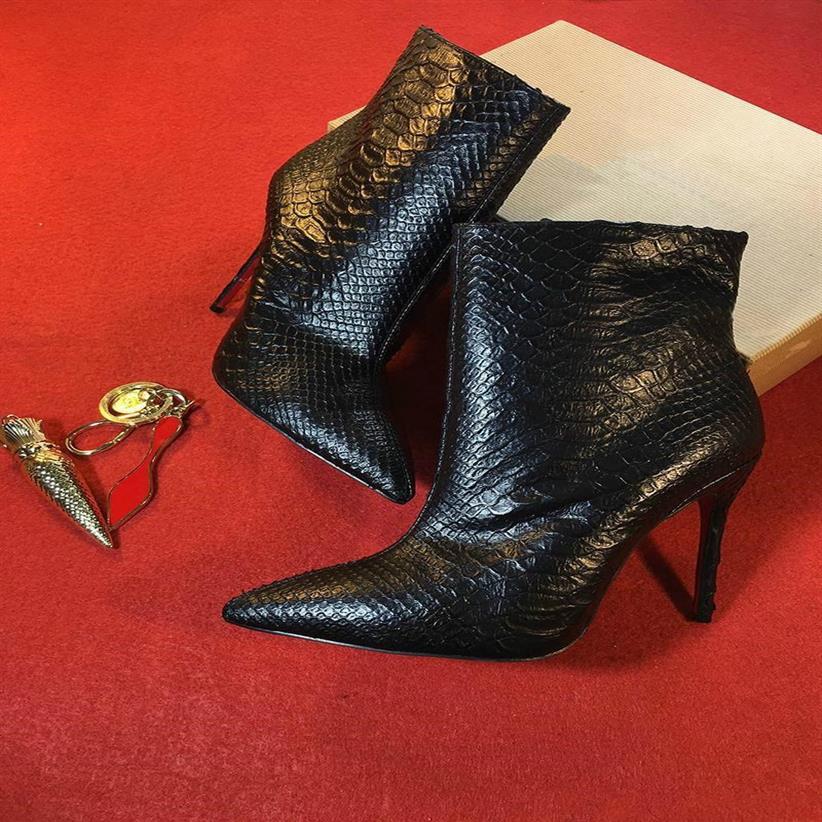 NEW Luxury Black red Leather with Spikes Pointed Toes Women Ankle Boots Fashion Designer Sexy Ladies Red Bottoms High Heels Sh263j, Colour 6
NEW Luxury Black red Leather with Spikes Pointed Toes Women Ankle Boots Fashion Designer Sexy Ladies Red Bottoms High Heels Sh263j, Colour 6