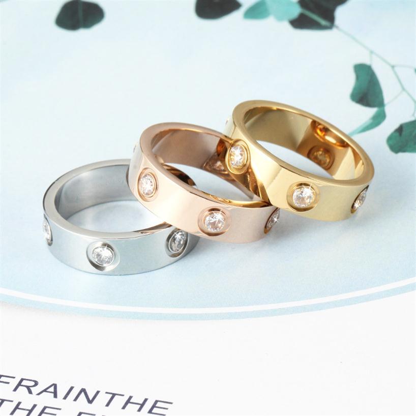 Love Screw Ring Mens Band Rings 6 Diamonds Designer luxury Jewelry Women Titanium Steel Full Diamond Gold-Plated Craft Gold Silver250p
Love Screw Ring Mens Band Rings 6 Diamonds Designer luxury Jewelry Women Titanium Steel Full Diamond Gold-Plated Craft Gold Silver250p