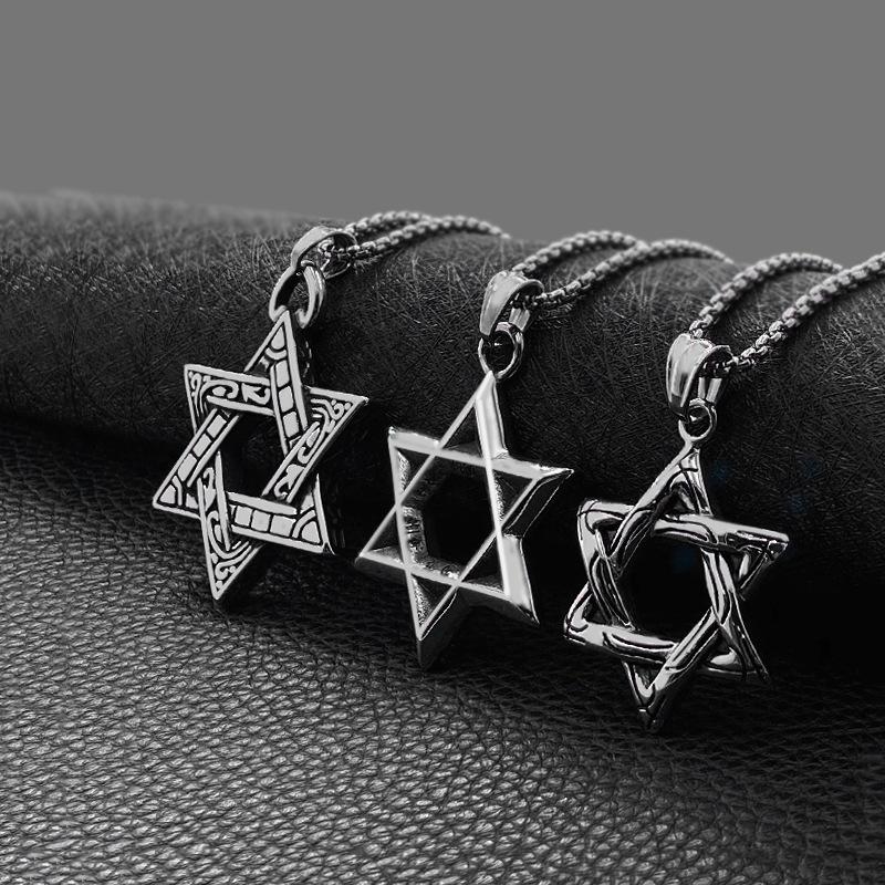 Pendant Necklaces Hexagram Star Of David Israel Chain Geometric Men Women Stainless Steel Judaica Silver Color Jewish JewelryPendant
Pendant Necklaces Hexagram Star Of David Israel Chain Geometric Men Women Stainless Steel Judaica Silver Color Jewish JewelryPendant