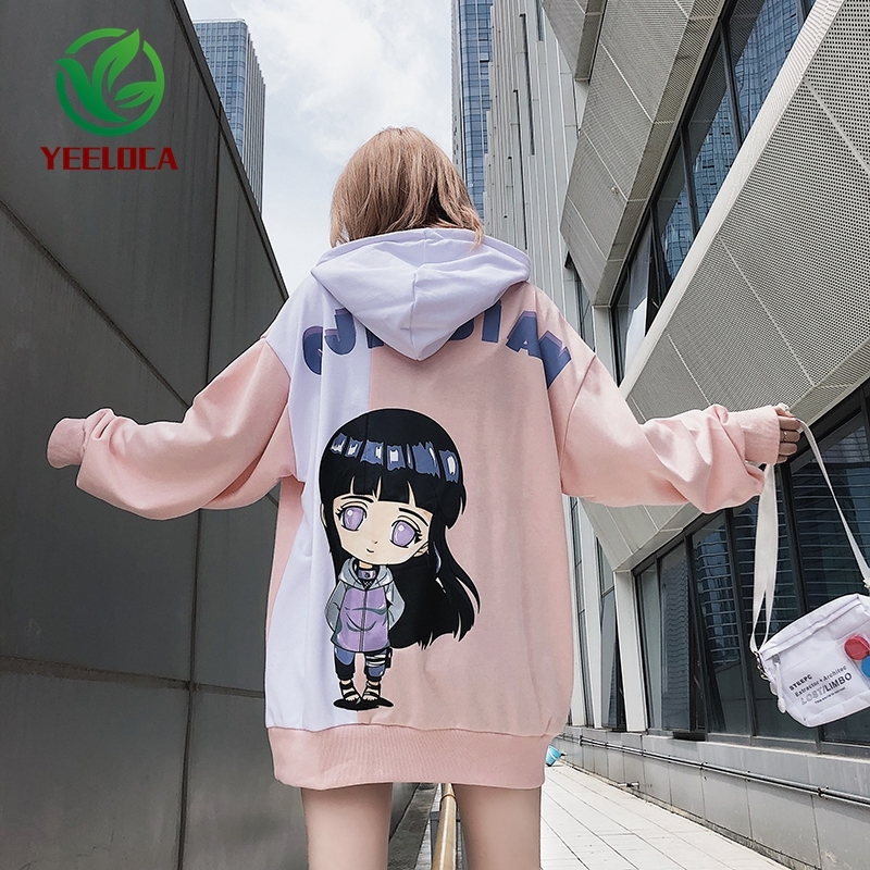 New Cartoon Anime Fire Shadow Couple Theme Hoodie Fashion Hip Hop Sports Men and Women Ins Loose Trend Versatile Top 201114