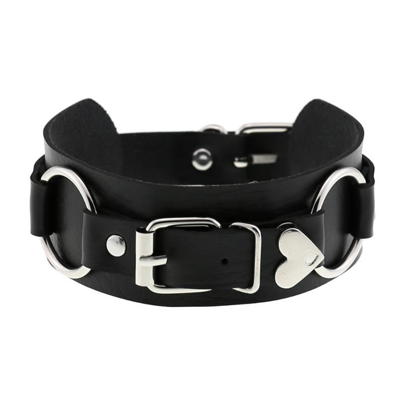 Chokers Black Leather Heart Choker Goth Necklace Collar For Girls Lady Chocker Neck Belt Strap Cosplay Festival Accessories
Chokers Black Leather Heart Choker Goth Necklace Collar For Girls Lady Chocker Neck Belt Strap Cosplay Festival Accessories