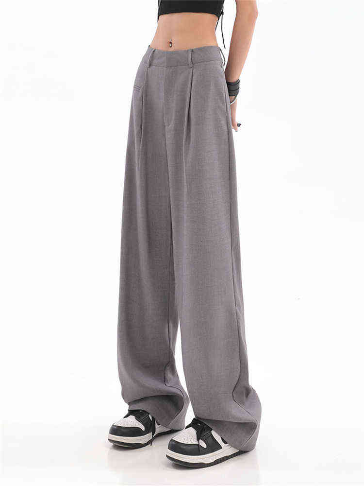 Korean Style Casual Grey Women Suit Pants Long Trousers 2022 New Autumn Solid Loose High Waist Pant Vestodo Pants T220728
Korean Style Casual Grey Women Suit Pants Long Trousers 2022 New Autumn Solid Loose High Waist Pant Vestodo Pants T220728